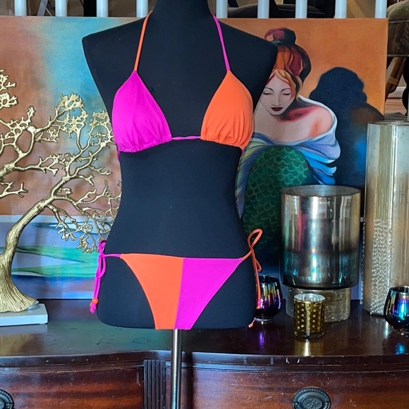 Victoria's Secret Other - NWOT VICTORIA SECRET PINK ORANGE BIKINI SWIMSUIT